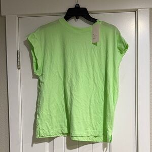a new day Light Green Short Sleeve Top
